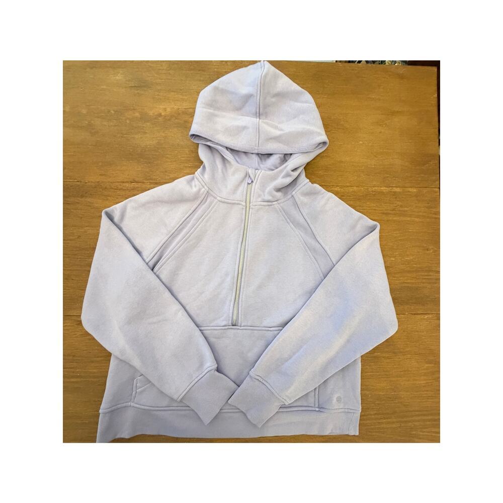 Danskin Lavender Fleece Half Zip Hoodie Large Athleisure Pullover Sweatshirt